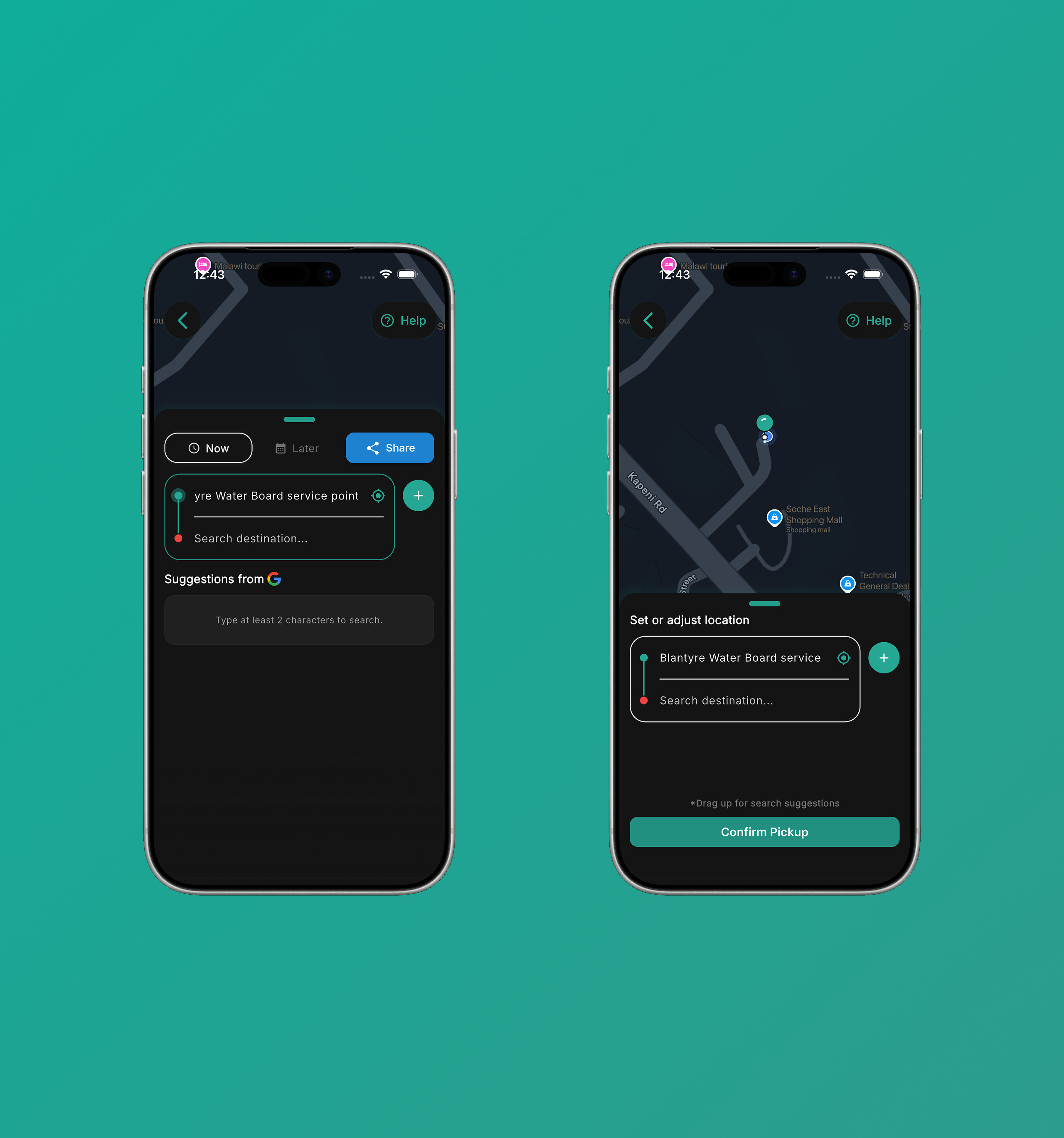 Ecoride interface screenshot 3