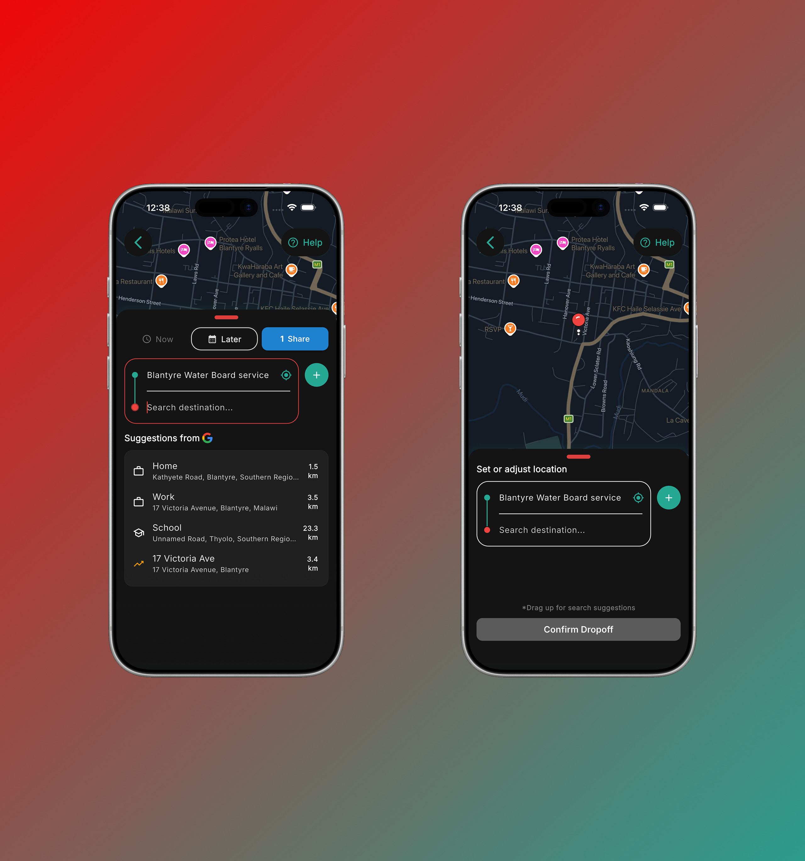 Ecoride interface screenshot 4