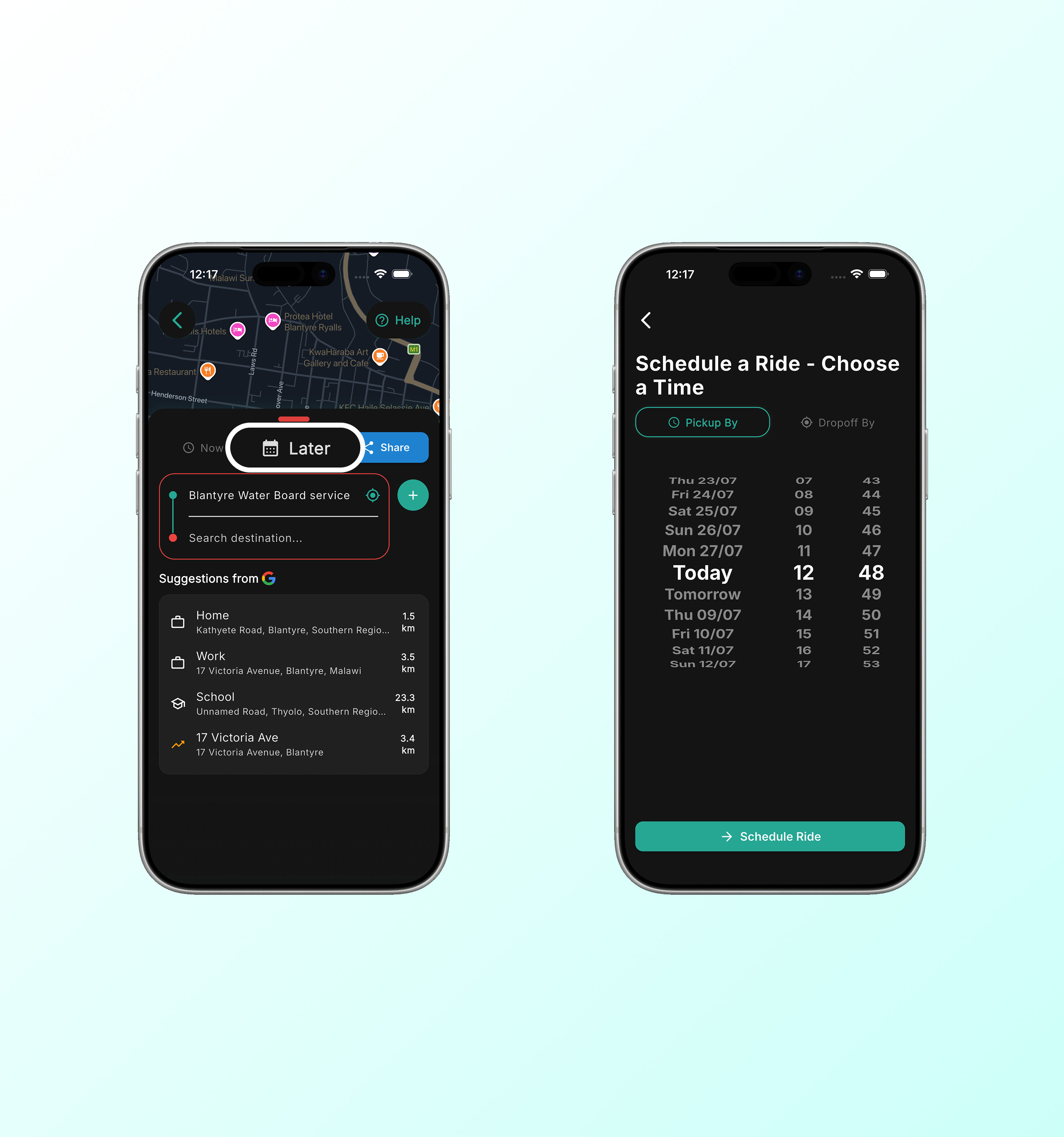 Ecoride interface screenshot 5