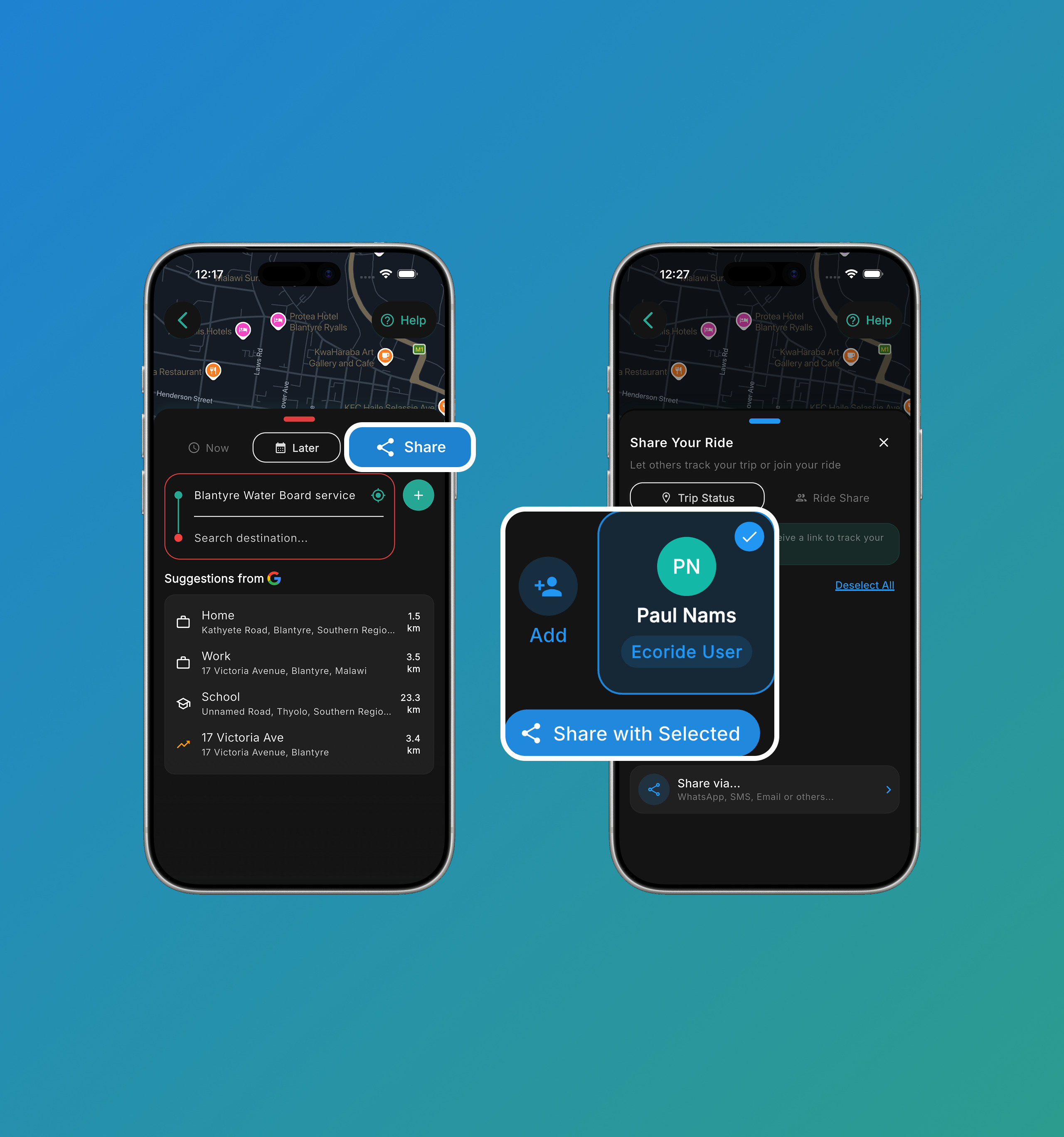 Ecoride interface screenshot 7