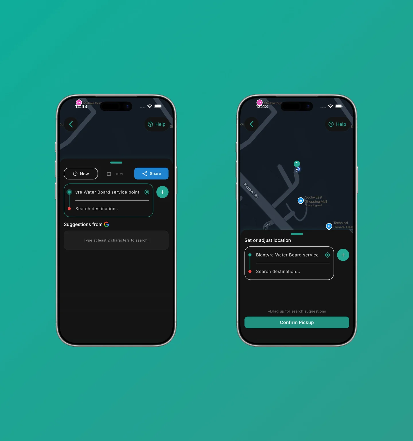 Ecoride interface screenshot 3