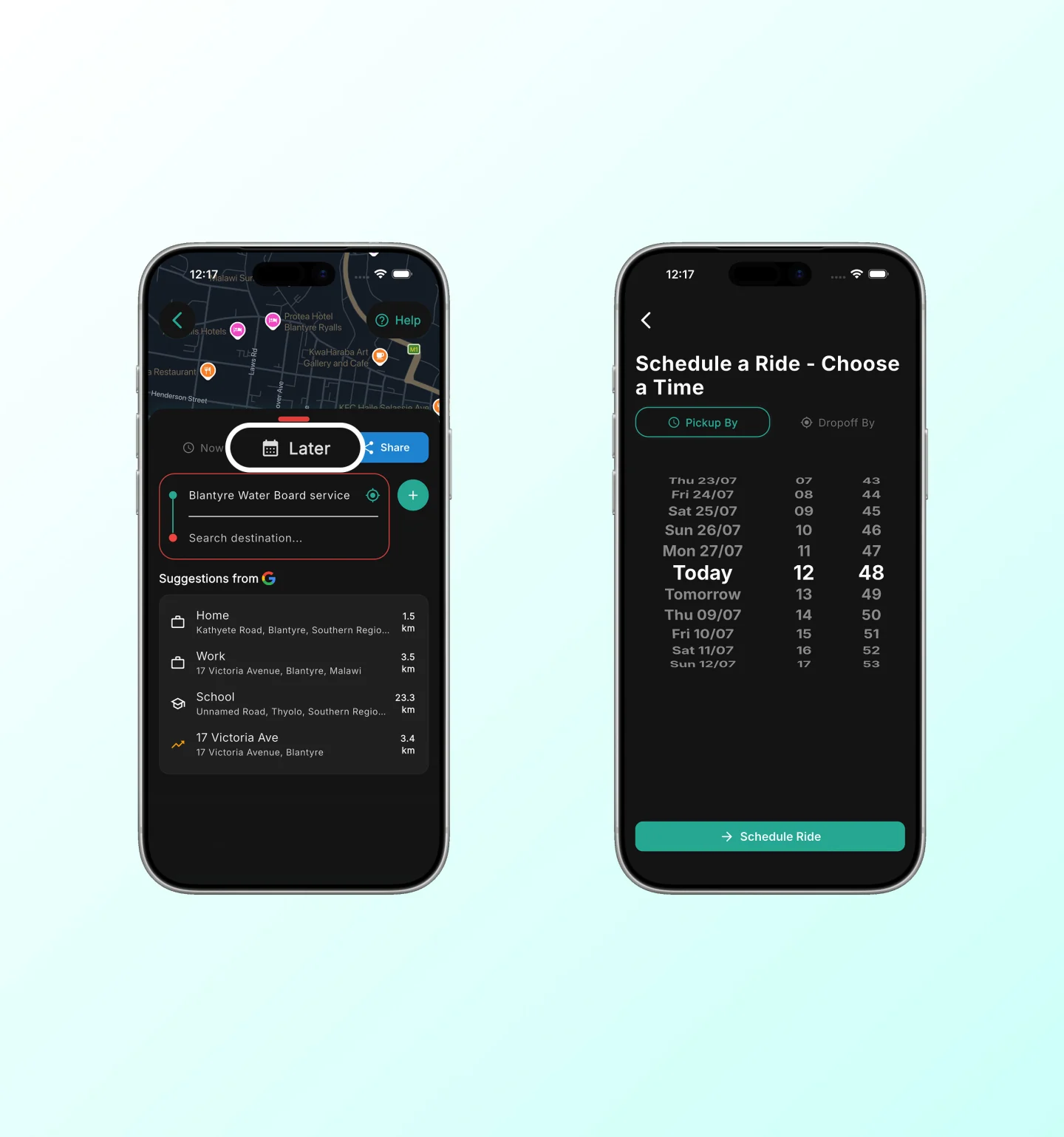 Ecoride interface screenshot 5